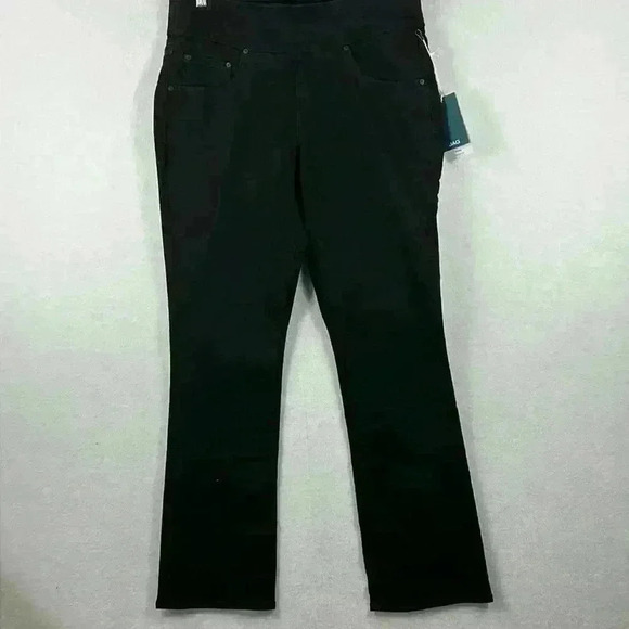 Jag Women’s Jeans Size 12/31 Black Mid Rise Boot Cut Pull-On NWT - Picture 1 of 10
